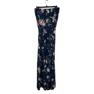 Sandra Strapless Jumpsuit Floral Size M EUC